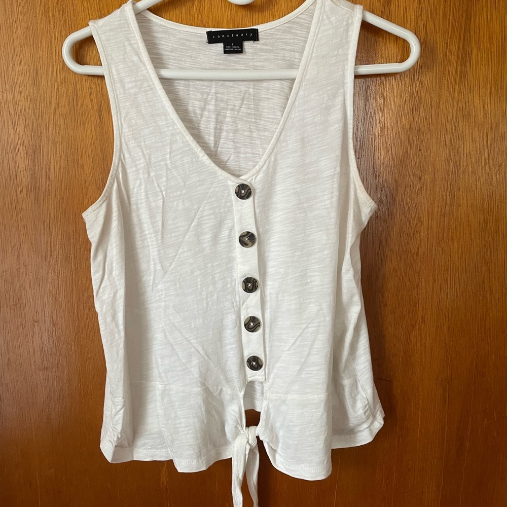 White Button Tank